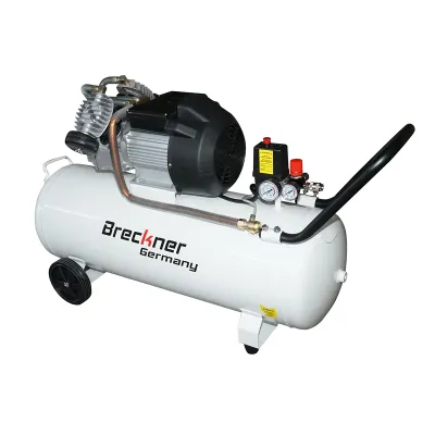 Compresor aer 100L, motor 2 cilindri in V 2.2kW/3CP, presiune maxima 8 bar, volum aer aspirat 425 L/min Breckner Germany