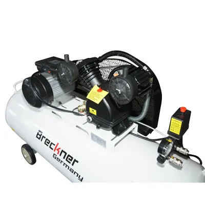 Compresor aer pe curea 200L, motor 2 cilindri in V 2.2KW/3CP, presiune maxima 8 bar, volum aer aspirat 325 L/min Breckner Germany - imagine 6