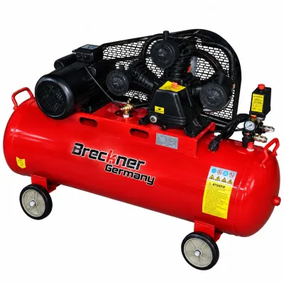 Compresor aer pe curea 200L, motor 3 cilindri 3kW/4CP, presiune maxima 8 bar, volum aer aspirat 525 L/min Breckner Germany - imagine 2