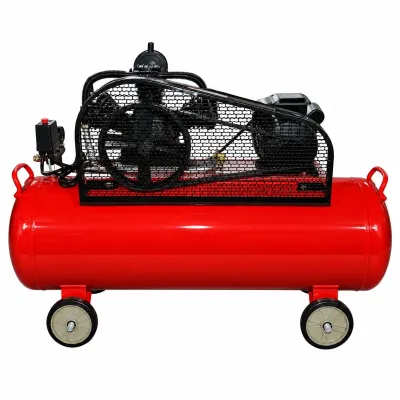 Compresor aer pe curea 200L, motor 3 cilindri 3kW/4CP, presiune maxima 8 bar, volum aer aspirat 525 L/min Breckner Germany - imagine 3