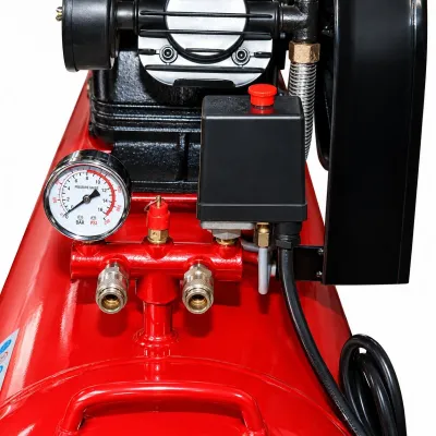 Compresor aer pe curea 200L, motor 3 cilindri 3kW/4CP, presiune maxima 8 bar, volum aer aspirat 525 L/min Breckner Germany - imagine 7
