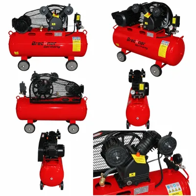 Compresor aer pe curea 100L, motor 2 cilindri in V 3CP, 2.2kW/380V, presiune maxima 8 bar, volum aer aspirat 273 L/min Breckner Germany - imagine 5
