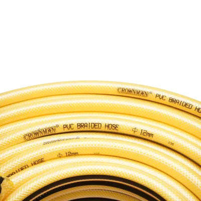 Furtun gradina PVC 1/2 inch (12mm) cu insertie textila impletita 100m/rola Crownman - imagine 3