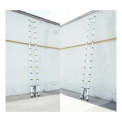 Scara aluminiu telescopica 3.8m, 13 trepte antiderapante, sarcina maxima 150kg Breckner Germany - imagine 5