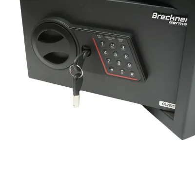 Seif mobila cu inchidere electronica si 2 chei 310x200x200mm Breckner Germany - imagine 3