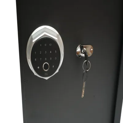 Seif mobila cu amprenta, alarma, inchidere electronica si 2 chei 500x350x310mm Breckner Germany - imagine 3