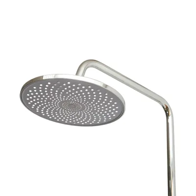 Set dus multifunctional de perete cu dus de mana, pipa cada, dus rotund, cartus ceramic, crom lucios - imagine 5