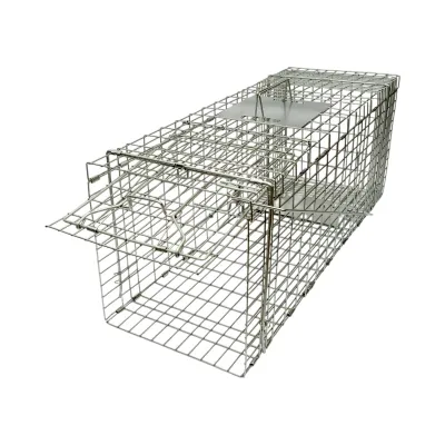Capcana animale salbatice tip colivie robusta metalica 78x30x32cm - imagine 3