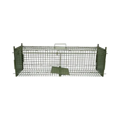 Capcana animale salbatice tip colivie pliabila metalica 100x27x34cm