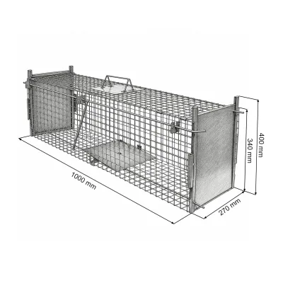 Capcana animale salbatice tip colivie pliabila metalica 100x27x34cm - imagine 7