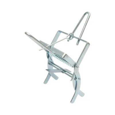 Capcana otel mecanica tip cleste pentru cartite, popandai si soareci de camp 21x12x15cm