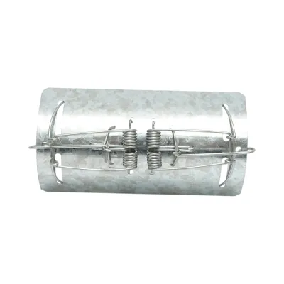 Capcana otel mecanica dubla cu arc tip tunel pentru cartite, popandai si soareci de camp 15x9x7.5cm - imagine 4