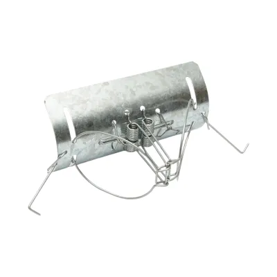 Capcana otel mecanica dubla cu arc tip tunel pentru cartite, popandai si soareci de camp 15x9x7.5cm - imagine 2