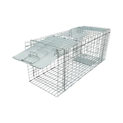 Capcana animale mici tip colivie pliabila metalica 78x30x32cm - imagine 2