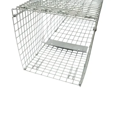 Capcana animale salbatice tip colivie robusta metalica 66x25x25cm - imagine 4