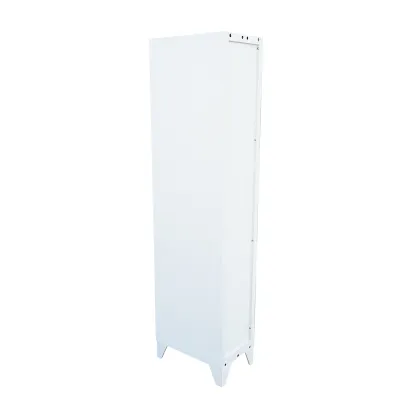 Dulap metalic fiset tip vestiar gri cu 1 usa securizata si 5 rafturi 1700x300x450mm - imagine 3