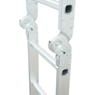 Scara aluminiu multifunctionala 3.7m, 4x3 trepte, pliabila cu balamale, sarcina maxima 150kg - imagine 8