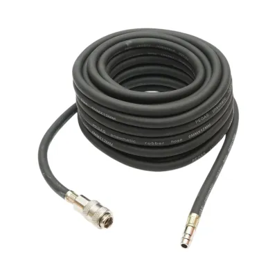Furtun aer compresor 12m cauciucat 6x12mm si cuple rapide universale