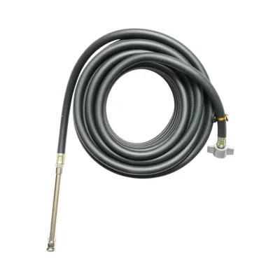Furtun aer compresor 12m cauciucat 6x11mm cu capete de legatura pentru umflat roti - imagine 2