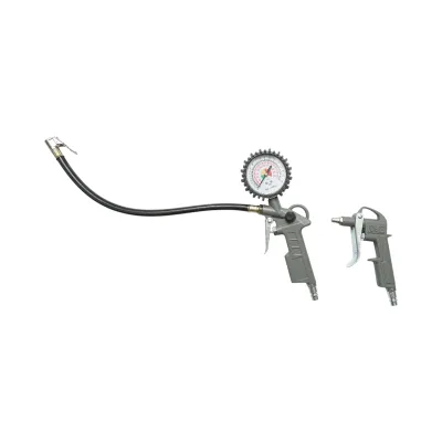 Set 5 piese aer comprimat cu furtun spiralat 5m, pistol spalat, vopsit, umflat si suflat aer - imagine 3