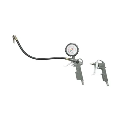 Set 5 piese aer comprimat cu furtun spiralat 5m, pistol spalat, vopsit, umflat si suflat aer - imagine 4