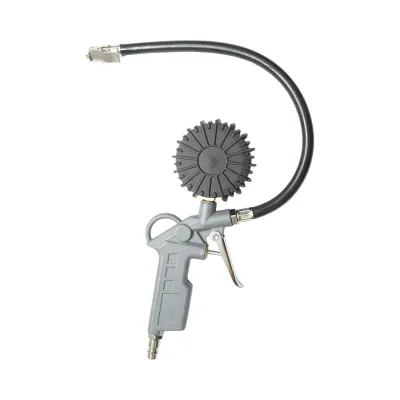 Set 6 piese aer comprimat cu furtun spiralat 5m, pistol umflat, suflat aer, ac mingi si adaptoare - imagine 5