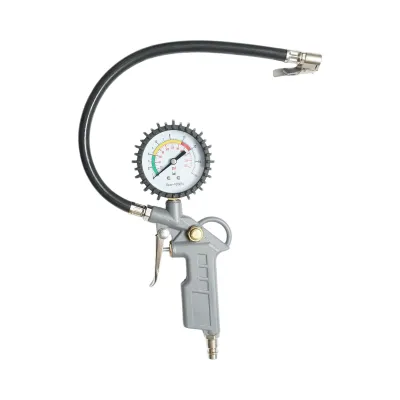 Set 6 piese aer comprimat cu furtun spiralat 5m, pistol umflat, suflat aer, ac mingi si adaptoare - imagine 3
