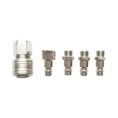 Set 5 cuple rapide 1/4 pentru furtunuri aer comprimat si scule pneumatice