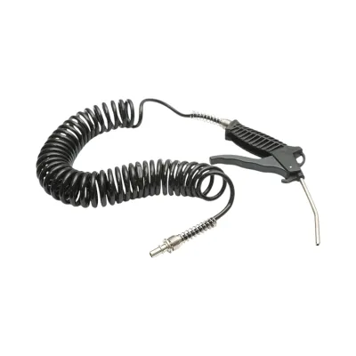 Pistol suflat aer comprimat cu duza 120mm, furtun spiralat 5m si cupla rapida tata 1/4 - imagine 2