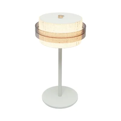 Lampa de masa touch LED 3W alba, baterie 3.7V/1800mAh, reincarcabila USB 5V/2A IP20