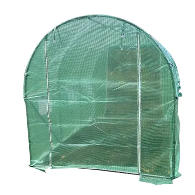 Solar de gradina 400x300x200cm cu sistem irigare, folie verde PE cu plasa 140g/mp UV, 8 ferestre, 2 usi, teava otel galvanizat 25mm THOR - imagine 3