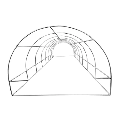 Solar de gradina 800x400x230cm cu sistem irigare, folie verde PE cu plasa 180g/mp UV, 16 ferestre, 2 usi, teava otel galvanizat 25mm - imagine 7