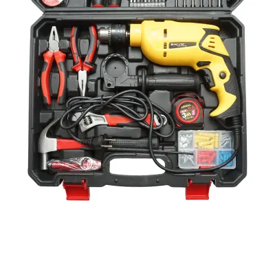 Trusa bormasina cu percutie 600W, 220V, mandrina 13mm, turatie 3300rpm cu scule si unelte 66 piese Breckner Germany - imagine 6