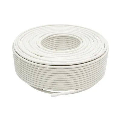 Cablu coaxial CCTV RG59 cupru 0.7mm, 75 Ohm, PVC alb 100m/rola Q5+