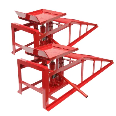 Set rampe auto metalice hidraulice 1360x350x350mm, sarcina maxima 2T - imagine 6