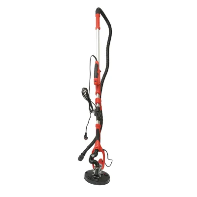 Slefuitor pereti si tavane tip girafa pliabil cu aspirator 710W, 220V, viteza 800-1800 r/min, 2 capete rotund/triunghiular, iluminare LED, 12 discuri incluse - imagine 4