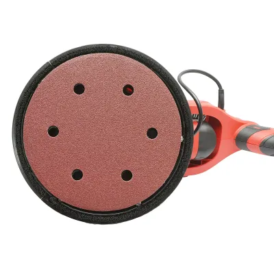 Slefuitor pereti si tavane tip girafa pliabil cu aspirator 710W, 220V, viteza 800-1800 r/min, 2 capete rotund/triunghiular, iluminare LED, 12 discuri incluse - imagine 9