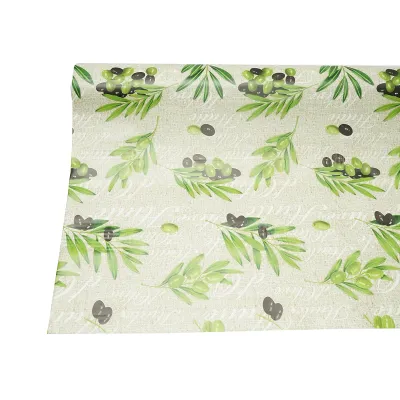 Rola fata de masa decorativa PVC 1.37x20m, grosime 0.18mm, textil 45 g/mp, model mediteranean Breckner Germany - imagine 5