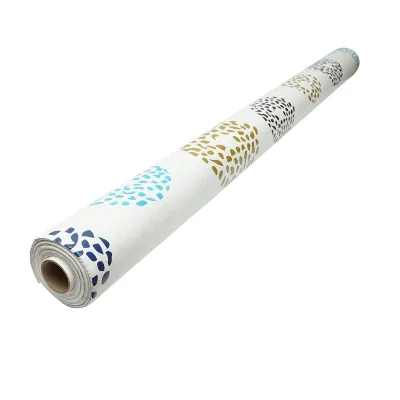 Rola fata de masa decorativa PVC 1.37x20m, grosime 0.18mm, textil 45 g/mp, model cerc multicolor Breckner Germany - imagine 4