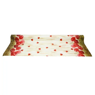 Rola fata de masa decorativa PVC 1.37x20m, grosime 0.18mm, textil 45 g/mp, model floral maci Breckner Germany - imagine 2