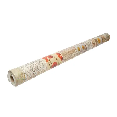 Rola fata de masa decorativa PVC 1.37x20m, grosime 0.18mm, textil 45 g/mp, model floral rustic Breckner Germany - imagine 4