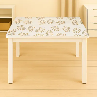 Folie protectie masa transparenta PVC siliconizat 100cm, grosime 0.8mm, model frunze 20m/rola Breckner Germany - imagine 3