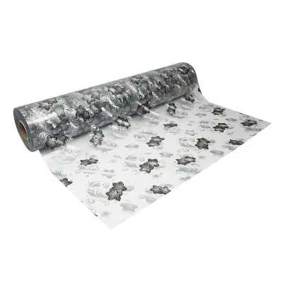 Rola folie protectie masa transparenta PVC siliconizat 1x20m, grosime 1.2mm, model floral negru Breckner Germany - imagine 6