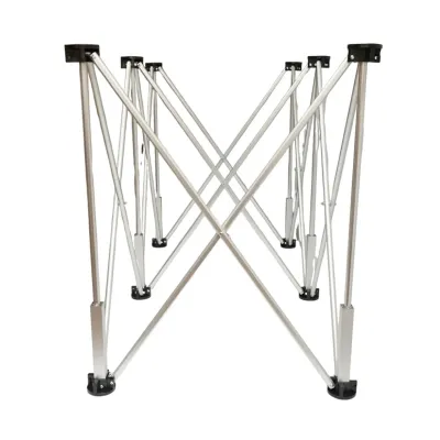 Masa de lucru pliabila tip acordeon cu 6 picioare, cadru din aluminiu 116x61x72cm - imagine 3