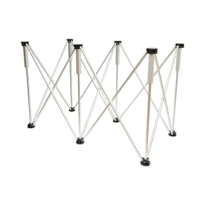 Masa de lucru pliabila tip acordeon cu 6 picioare, cadru din aluminiu 116x61x72cm - imagine 2