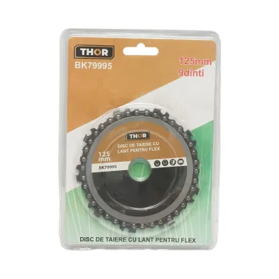 Disc flex lant drujba 125x22mm 9 dinti pentru taiere lemn THOR - imagine 2