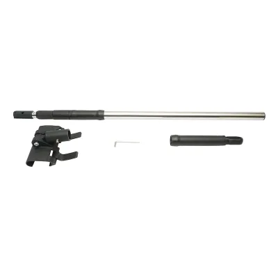 Set 3 gletiere profesionale inox 30/55/100cm, suport cu maner telescopic 85-200cm - imagine 3