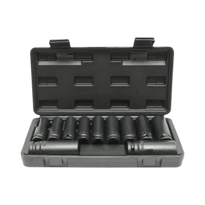 Trusa chei tubulare de impact lungi 10-24mm, 78mm, patrat 1/2 inch Cr-Mo 11 piese Breckner Germany