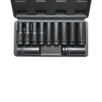Trusa chei tubulare de impact lungi 10-24mm, 78mm, patrat 1/2 inch Cr-Mo 11 piese Breckner Germany - imagine 3