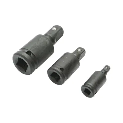 Set 3 adaptoare de impact cu articulatie cardanica patrat 1/2, 3/8, 1/4 inch Cr-Mo Breckner Germany - imagine 5